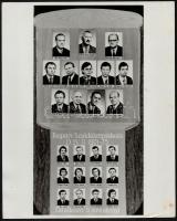 1972-1975 2 db tablókép (Kip. min. Dolgozók Üzemi Technikuma Ruházatipari szak, Faipari Szakközépiskola), felületén törésnyomokkal, 30×24 cm