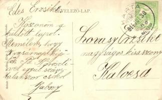 1914 Harta, Zsófia hajó megérkezése  a kikötőben. Molnár Gyula kiadása és Klein I. fényképész felvét...