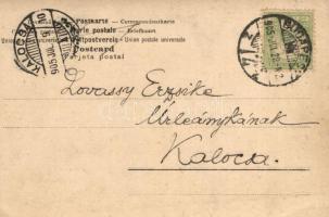 1905 Budapest, evezős csapat edzés közben a Dunán / Hungarian rowing team training on Danube. photo ...