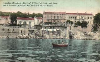 Fiume, Rijeka; Susak-Pecine fürdő, Klotild fürdő és szálló / Kupaliste i Pensiona / spa and hotel  (EK)