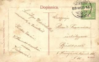 1910 Vukovar, Strossmayer utca, horvát bank, gyógyszertár. Vilma Baum kiadása / Strossmayerova ulica...