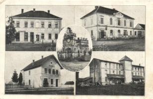 Kamarcsa, Novigrad Podravski; utcakép, üzlet, vasútállomás, malom / street view, shops, railway station, mill (EK)