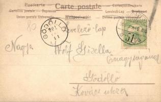 1901 Eau de Cologne. Les Parfums / Parfumes series; Art Nouveau postcard with lady. s: Raphael Kirch...