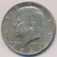 Amerikai Egyesült Államok 1964. 1/2$ Ag Kennedy T:1- USA 1964. 1/2 Dollar Ag Kennedy C:AU  Krause KM#202