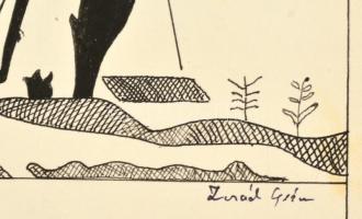 Zorád jelzéssel: Szélmalom, tus, papír, 41×30,5 cm