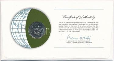 Nagy-Britannia 1979. 10p "Nemzetek pénzérméi" felbélyegzett borítékban, bélyegzéssel, holl...