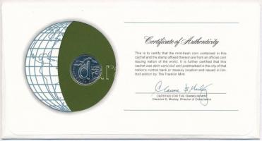 Guyana 1979. 25c "Nemzetek pénzérméi" felbélyegzett borítékban, bélyegzéssel, holland nyel...