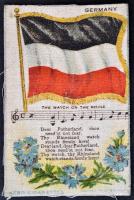 28 ország zászlói, kis textilkártyák