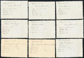 1936 Budapest, úrnapi körmenet, 26 db fotó, egy részük hátulján feliratozva, különböző méretben