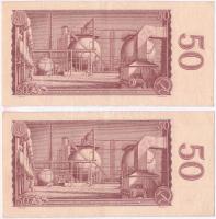 Csehszlovákia 1964. 50K (2x) sorszámkövetők T:III
Czechoslovakia 1964. 50 Korun (2x) sequential ser...