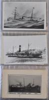 136 db VEGYES hadihajós motívumlap albumban / 136 mixed warship motive postcards in album