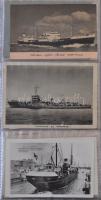 136 db VEGYES hadihajós motívumlap albumban / 136 mixed warship motive postcards in album