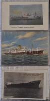 136 db VEGYES hadihajós motívumlap albumban / 136 mixed warship motive postcards in album