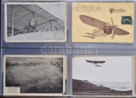 77 db RÉGI repülőgépes motívumlap albumban / 77 pre-1945 aircraft motive postcards in an album