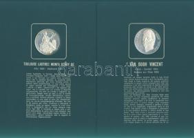 Olaszország "Impresszionista festők" Ag emlékérem-sorozat, 25,1g/db (össz. 225,9g), díszki...