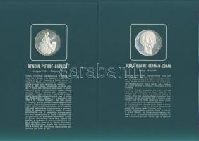 Olaszország "Impresszionista festők" Ag emlékérem-sorozat, 25,1g/db (össz. 225,9g), díszki...