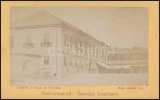 cca 1900 Balatonfüred, Nagyvendéglő, fotó Lengyel S. műterméből, 6,5×10,5 cm