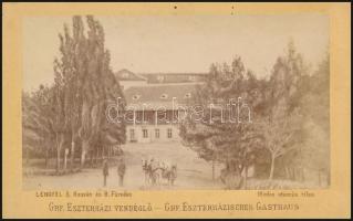 cca 1900 Balatonfüred, Esterházy vendéglő, fotó Lengyel S. műterméből, 6,5×10,5 cm