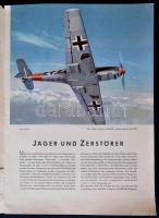 cca 1940 Messerschmitt - Jäger und Zerstörer.  Vadászgépeket bemutató, nagyméretű, színes reklámkiad...