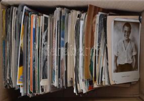 Kb. 500 db VEGYES színész motívumlap dobozban / Cca. 500 mixed actors and actresses, motive postcard...