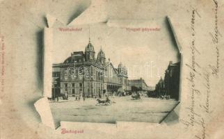 1900 Budapest VI. Nyugati pályaudvar, vasútállomás. Walter Haertel No. 1705. (Rb)
