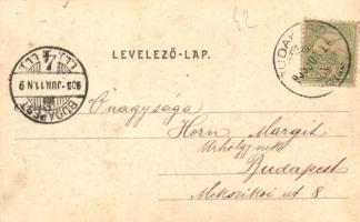 1903 Budakeszi, Calvária (Kálvária) hegyi út, lovaskocsi. Kiadja Stern Jakab (EK)