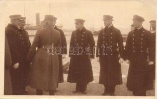 1916 Pola, Frigyes főherceg és Anton Haus látogatása a hajógyárban / Visit of Erzherzog Friedrich and Grossadmiral Anton Haus to the ship factory. Phot. A. Hauger (EK)
