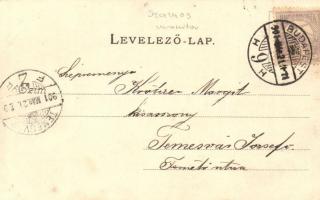 1901 Szamos monitor Budapesten az óbudai hajógyárban. Dunai Flottilla. Divald Károly kidása / Donau-...