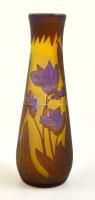 Gallé Tip virágmintás váza, hibátlan, m: 26 cm