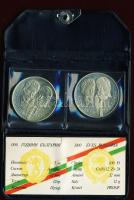 1981. 100Ft + 5L magyar-bolgár közös kiadás "Bulgária 1300 éves" T:PP Eredeti tokban, tanú...