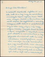 1940-1944 Egy munkaszolgálatos férfi hazaküldött levelei. 63 db többoldalas levél, melyek sorain meg...