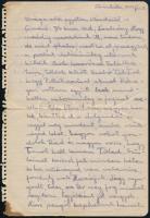 1940-1944 Egy munkaszolgálatos férfi hazaküldött levelei. 63 db többoldalas levél, melyek sorain meg...