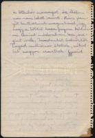 1940-1944 Egy munkaszolgálatos férfi hazaküldött levelei. 63 db többoldalas levél, melyek sorain meg...