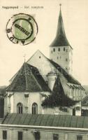 Nagyenyed, Aiud; Református templom. Kiadja Földes Ede / Calvinist church. TCV card