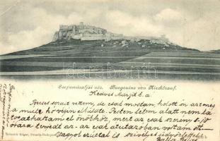 1900 Szepesváralja, Kirchdrauf, Spisské Podhradie; vár. Kiadja Schmidt Edgar / Burgruine / castle ruins (b)