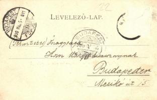 1900 Szepesváralja, Kirchdrauf, Spisské Podhradie; vár. Kiadja Schmidt Edgar / Burgruine / castle ru...