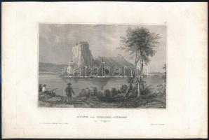 cca 1850 Dévény romjai acélmetszet / Theben steel engraving page size 24x16 cm