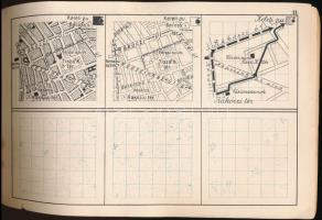1928 Bp., Térképvázlatok gyakorló rajzfüzete, összeállította: Kogutowicz Lajos, használatlan, 32p