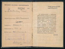 1940 Pataky Jenő (1914-1996) színész két igazolványa