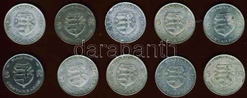 1947. 5Ft Ag "Kossuth" (10x) T:2,2/3