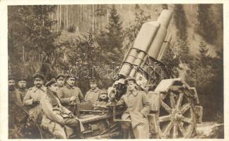 Első világháborús hegyi ágyú osztrák-magyar és német katonákkal / WWI K.u.k. military, mountain cannon with German and Austro-Hungarian soldiers. photo