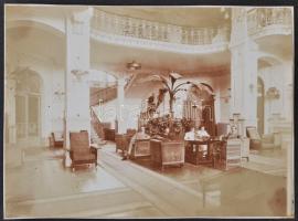 cca 1900 Tátralomnic, környékről, épületekről készült  12 db fotó, albumba rendezve, albumlapról lej...