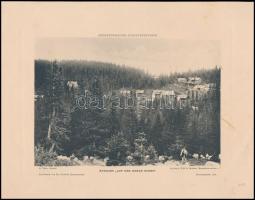 1901 Nagyszeben, Hohe Rinne panziót ábrázoló 3 fénnyomat / 3 haliogravures of the Hohe Rinne at Herm...