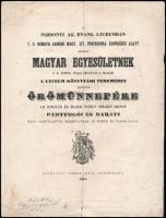 1844 A pozsonyi ág. evang. lyceumban a T. C. Németh Sándor Magy Lit professora elnöksége alatt fennálló Magyar Egyesületnek ... örömünnepére. 4p. 22x29 cm