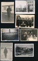 cca 1940-1943 9 db német katonai fotó, életképek, stb., egy részük hátulján feliratozva, különböző méretben