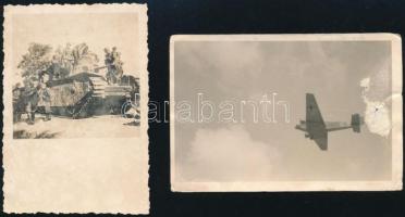cca 1940-1943 9 db német katonai fotó, életképek, stb., egy részük hátulján feliratozva, különböző m...