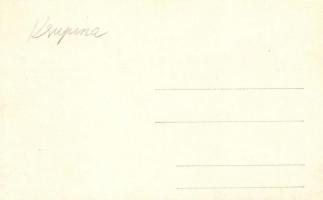 ~1910 Korpona, Krupina; Az 1945-ben lerombolt Várkapu mögötti tér, ház alapozása építkezéskor, munká...