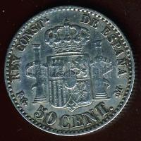 Spanyolország 1892. 50c Ag T:3