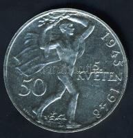 Csehszlovákia 1948. 50K Ag "Prága-3. évforduló" T:1/2