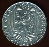 Csehszlovákia 1949. 50K Ag "Sztálin-70. születésnap" T:1/2